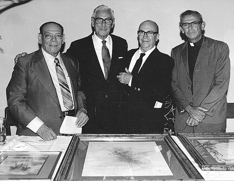 Dr. Jiménez, Don Lulú, Prof. Marcano y Padre Julio Cicero.